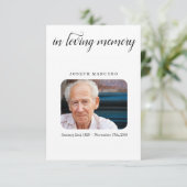 Funeral Prayer Card/Memorial Service Card Aankondiging (Staand voorkant)