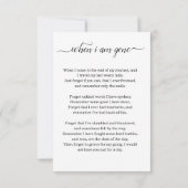 Funeral Prayer Card/Memorial Service Card Aankondiging (Achterkant)