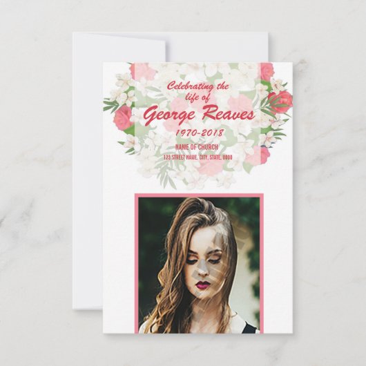 Funeral Prayer Card Sjabloon (Voorkant)