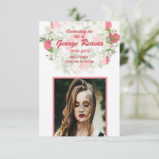 Funeral Prayer Card Sjabloon (Staand voorkant)