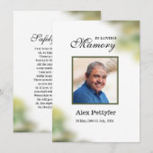 Funeral Prayer Card Sjabloon (Voorkant / Achterkant)