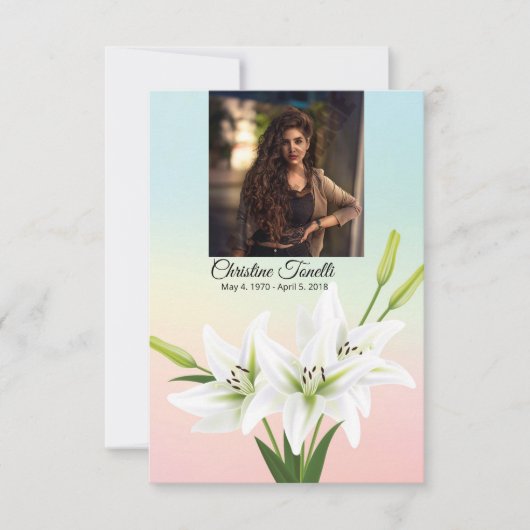 Funeral Prayer Card Sjabloon (Voorkant)