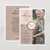 Funeral Prayer Card Sjabloon (Voorkant / Achterkant)