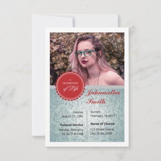 Funeral Prayer Card Sjabloon (Voorkant)