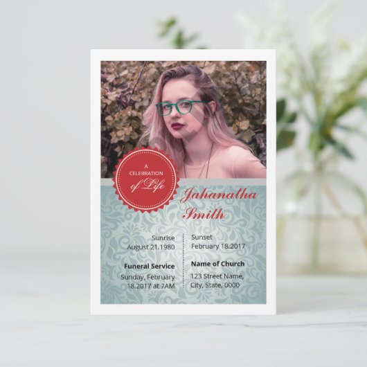 Funeral Prayer Card Sjabloon (Staand voorkant)