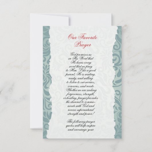 Funeral Prayer Card Sjabloon (Achterkant)