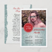 Funeral Prayer Card Sjabloon (Voorkant / Achterkant)