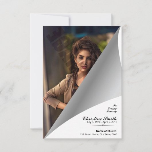 Funeral Prayer Card Template (Voorkant)