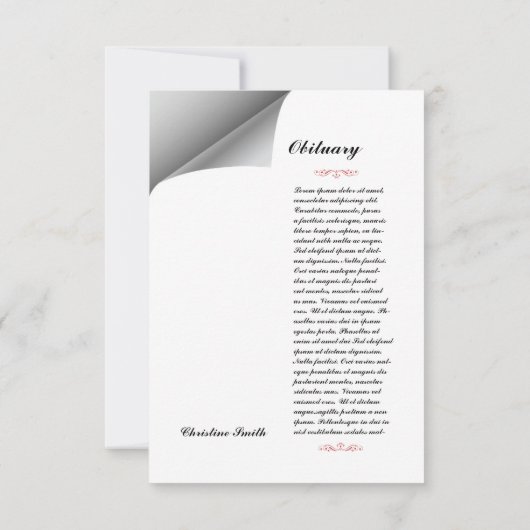 Funeral Prayer Card Template (Achterkant)