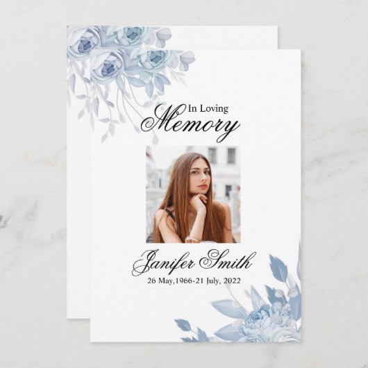 Funeral Prayer Card Template (Voorkant / Achterkant)