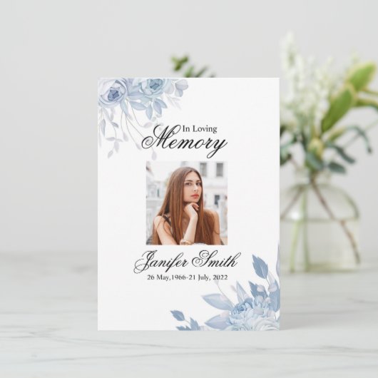 Funeral Prayer Card Template (Staand voorkant)