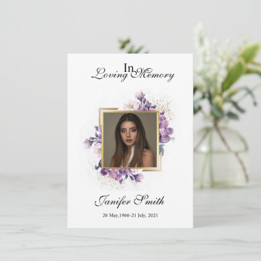 Funeral Prayer Card Template (Staand voorkant)