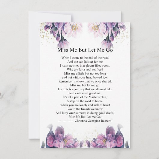 Funeral Prayer Card Template (Achterkant)