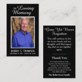 Funeral Prayer Dank je wel Visitekaartje