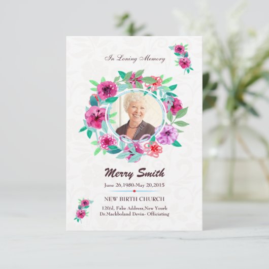 Funeral Prayer Kaart (Staand voorkant)