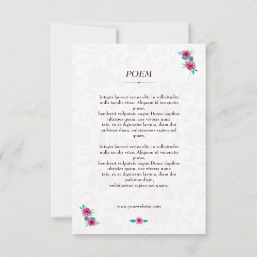 Funeral Prayer Kaart (Achterkant)