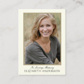 Funeral Prayer Kaart Foto Memorial Plaatskaartje (Voorkant)