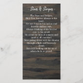 Funeral Prayer Kaart Stars Stripes Poem US Flag (Achterkant)