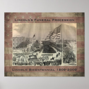 Funeral Procession de Abraham Lincoln Poster