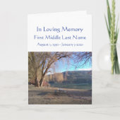 Funeral Program Beauful Park Lake Beach Programma (Voorkant)