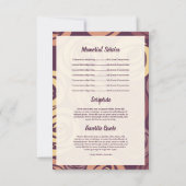 Funeral Program Card Kaart (Achterkant)