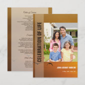 Funeral Program Card Kaart (Voorkant / Achterkant)