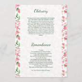 Funeral Program Card Programmakaart (Achterkant)