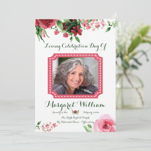 Funeral Program Card Programmakaart (Staand voorkant)