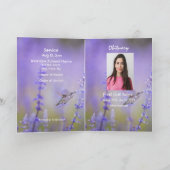 Funeral Program Custom Hummingbird Lavender Flower Programma (Binnen)