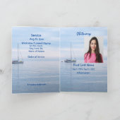 Funeral Program Custom Sailboot Sailor Programma (Binnen)
