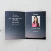 Funeral Program Custom Stars Night Trees Programma (Binnen)