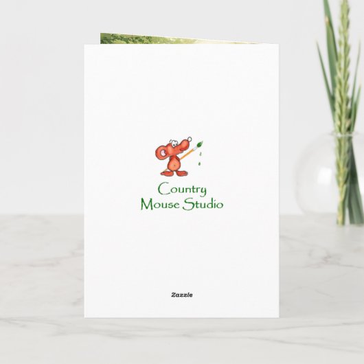 Funeral Program Custom Woodland Forest Programma (Achterkant)