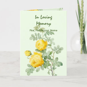 Funeral Program Custom Yellow Roses Garden Programma