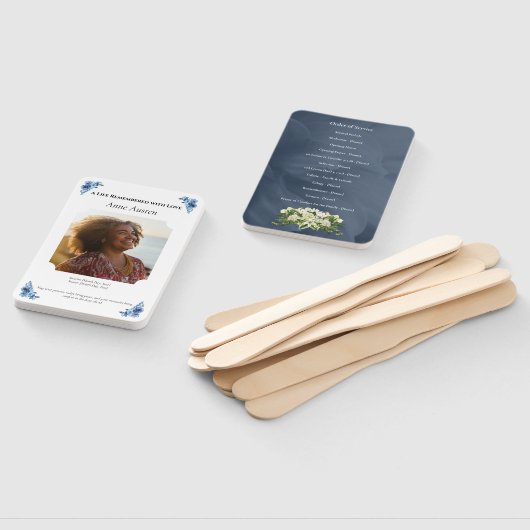 Funeral Program Fan – Memorial Keepsake Handwaaier (Niet-gemonteerd)