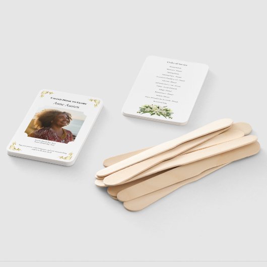 Funeral Program Fan – Memorial Keepsake Handwaaier (Niet-gemonteerd)