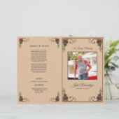 Funeral Program Flyer Template (Staand voorkant)
