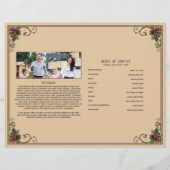 Funeral Program Flyer Template (Achterkant)