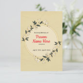 Funeral Program Kaart Templte (Staand voorkant)