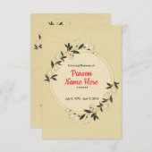 Funeral Program Kaart Templte (Voorkant / Achterkant)