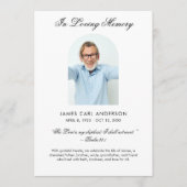 Funeral Program Photo Celebration of Life Service Programmakaart (Voorkant)