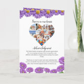 Funeral Program - Purple Gerberas Design Programma (Achterkant)