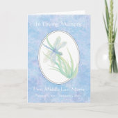 Funeral Program Soft Blue Watercolor Draairy Programma (Voorkant)