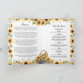 Funeral Program - Sunflowers Design Programma (Binnen)