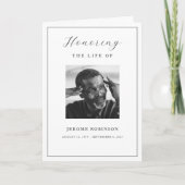 Funeral Program Template Celebration of Life 5 x 7 Feestdagen Kaart (Voorkant)