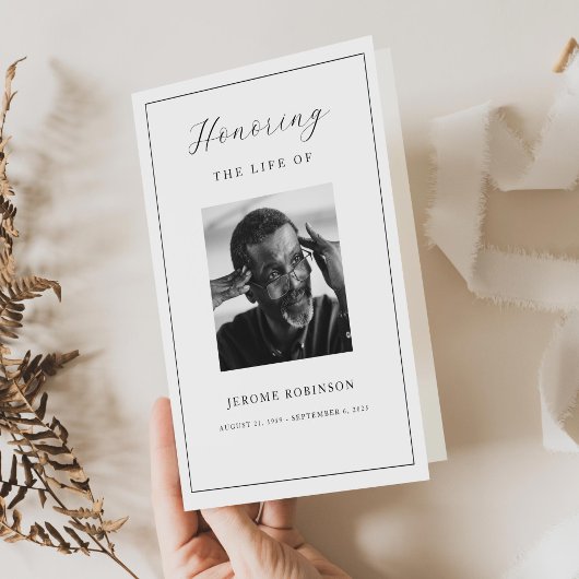 Funeral Program Template Celebration of Life 5 x 7 Feestdagen Kaart