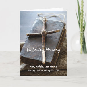 Funeral Programme Aangepaste Bijbel Christelijk Programma