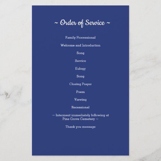 Funeral Programme Budget Patriotic Memorial Vetera (Achterkant)