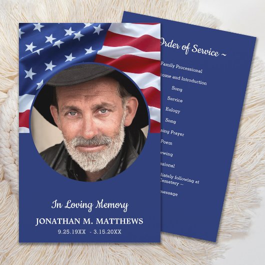 Funeral Programme Budget Patriotic Memorial Vetera