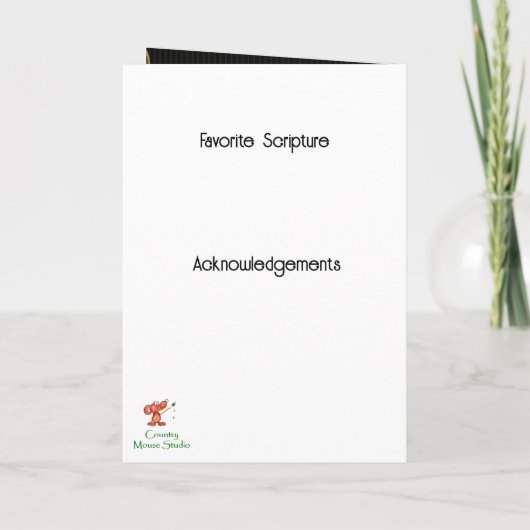 Funeral Programme Christelijk Elegant Gold Black Programma (Achterkant)