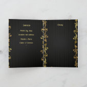 Funeral Programme Elegant Gold Black Programma (Binnen)